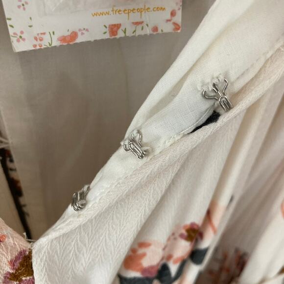 Free People NEW All I Got Printed Maxi Dress - Floral - Ivory Combo - 4 - Picture 12 of 14